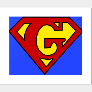 Superhero Symbol Letter G Posters and Art